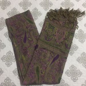 Purple and green pashmina